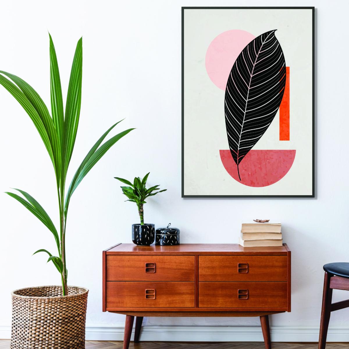 Pink / Purple Abstract Leaf Vibe I A4 210 X 297Mm Stanley Print House – image 3