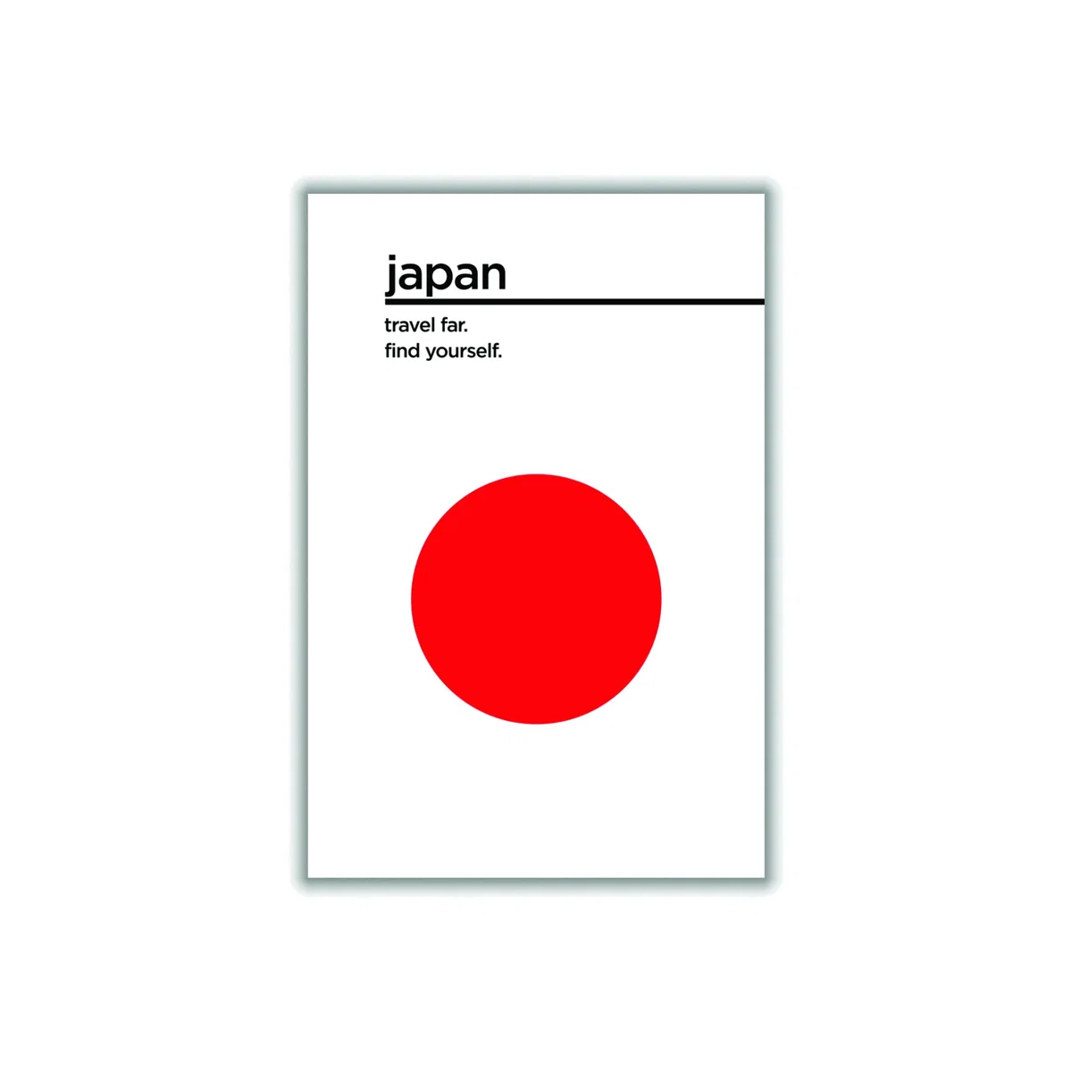 Red Japan Travel Poster A1 594 X 841Mm Stanley Print House – image 1
