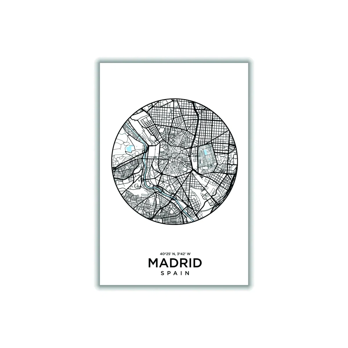 Black Map Of Madrid Xxs Stanley Print House – image 1