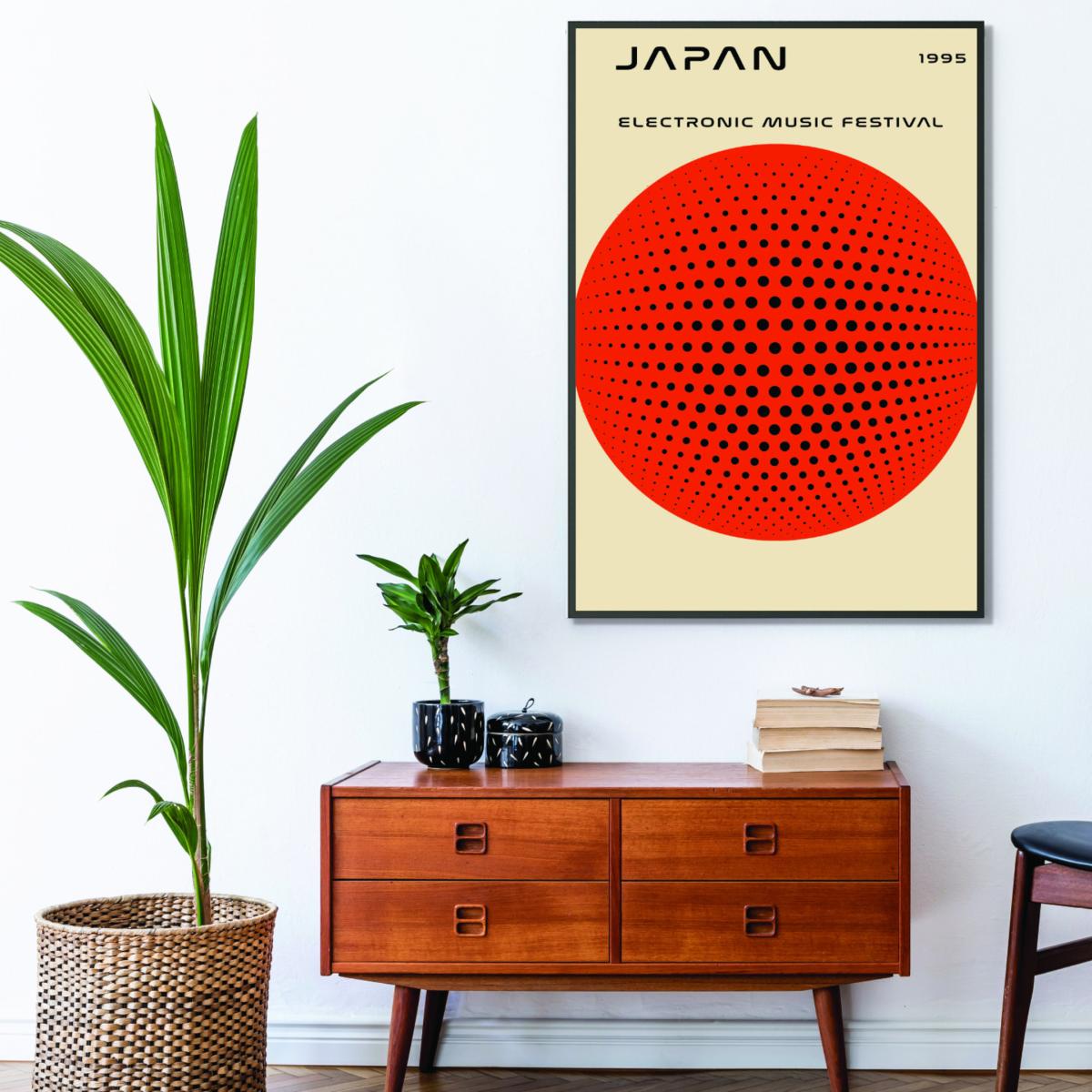 Red Japan Electronic Music Festival A1 594 X 841Mm Stanley Print House – image 3
