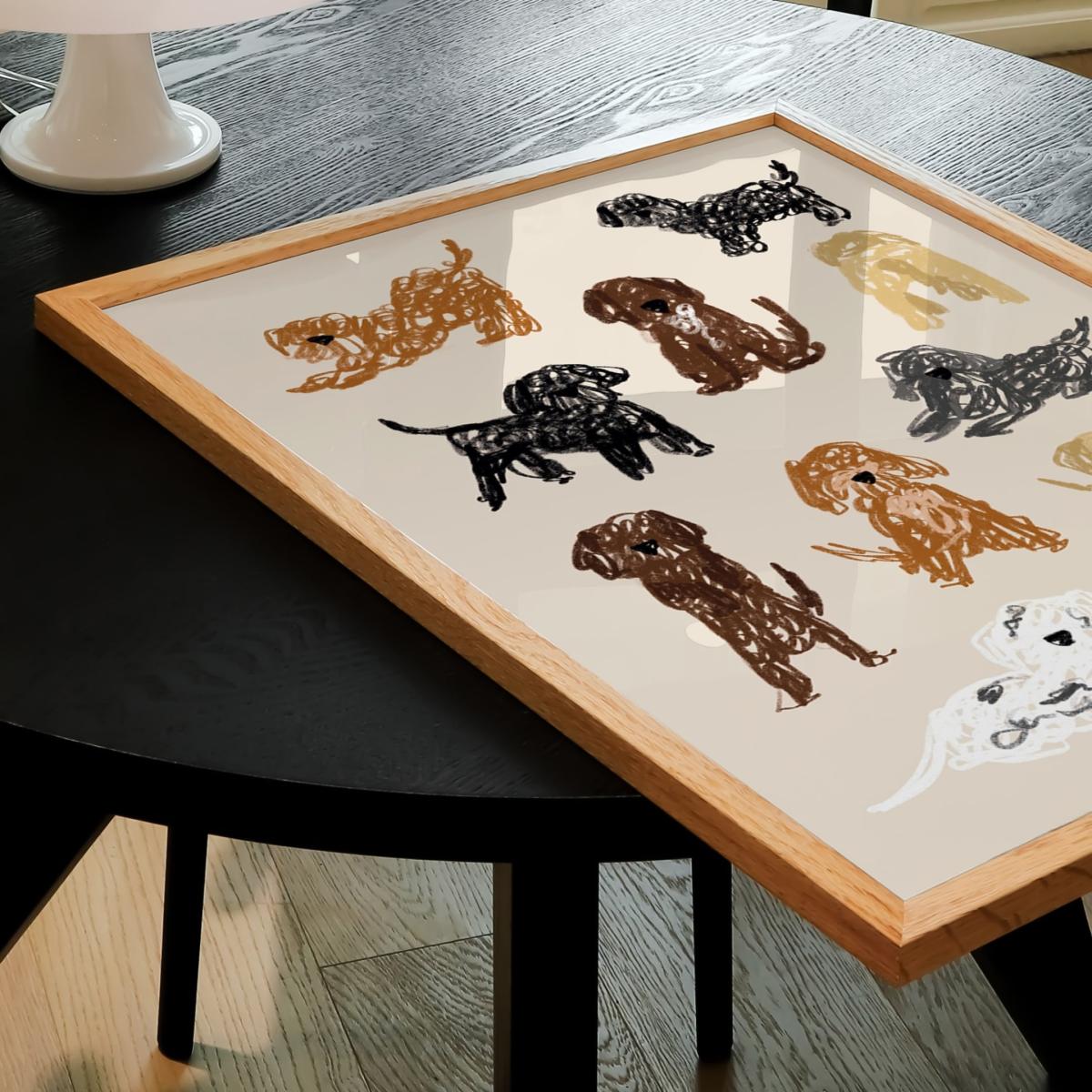 Neutrals Cockapoo Art Print - A3 Natalie Cass Art – image 3