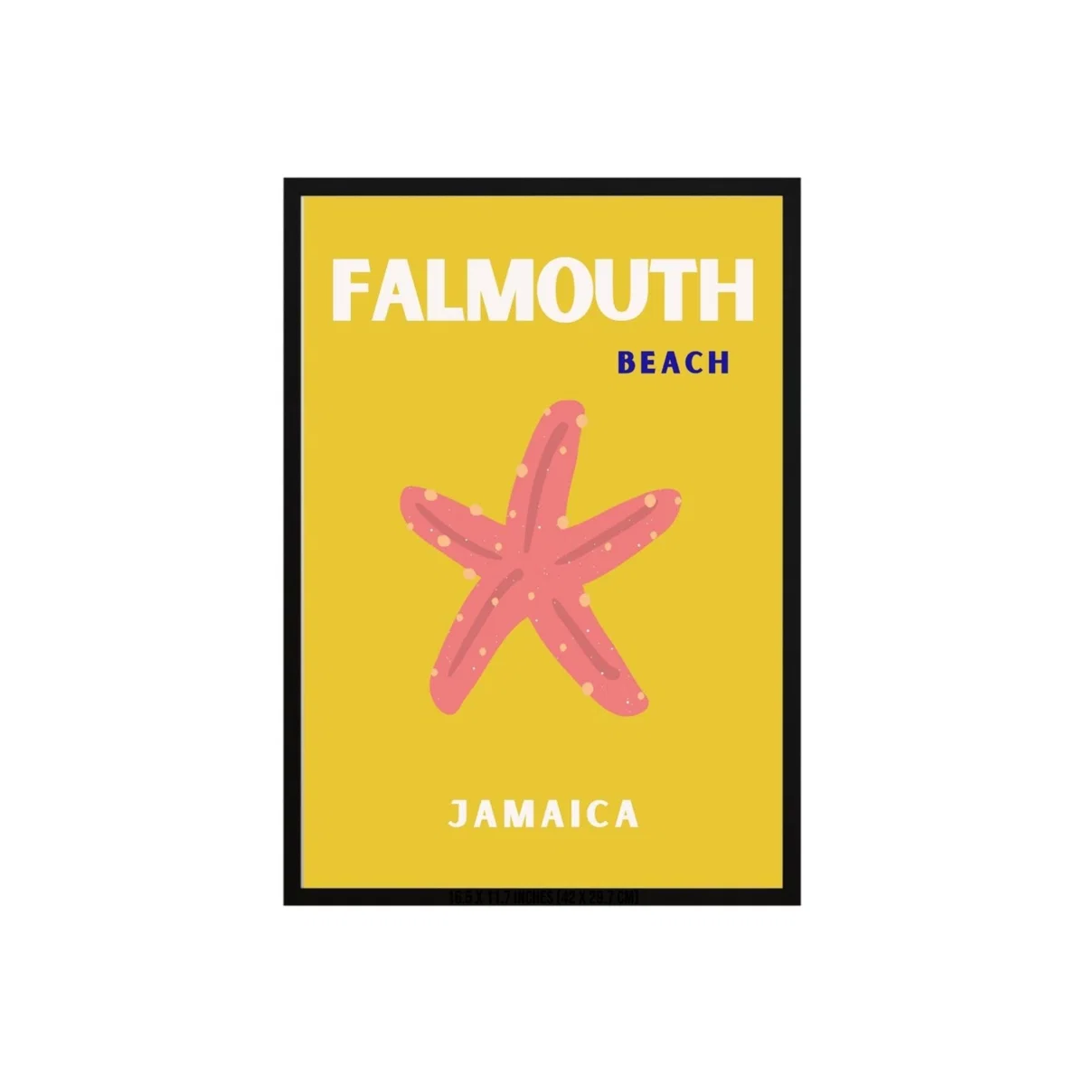 Yellow / Orange Falmouth Beach Starfish Poster | Artchi – image 1