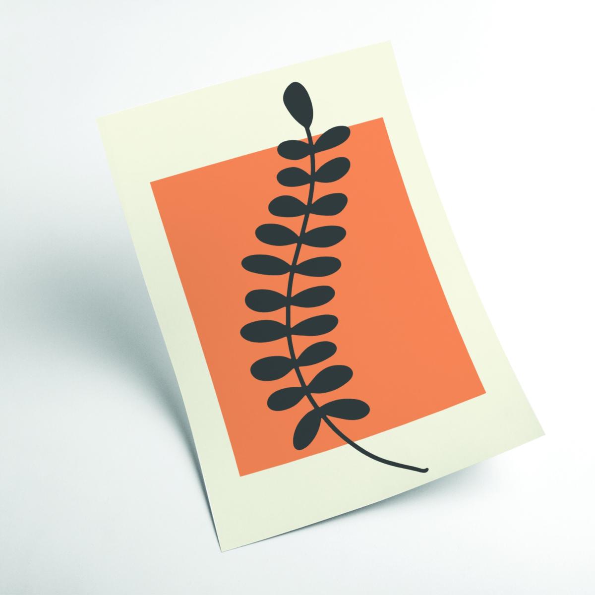 Yellow / Orange Abstract Minimal Plants #3 Small Stanley Print House – image 2