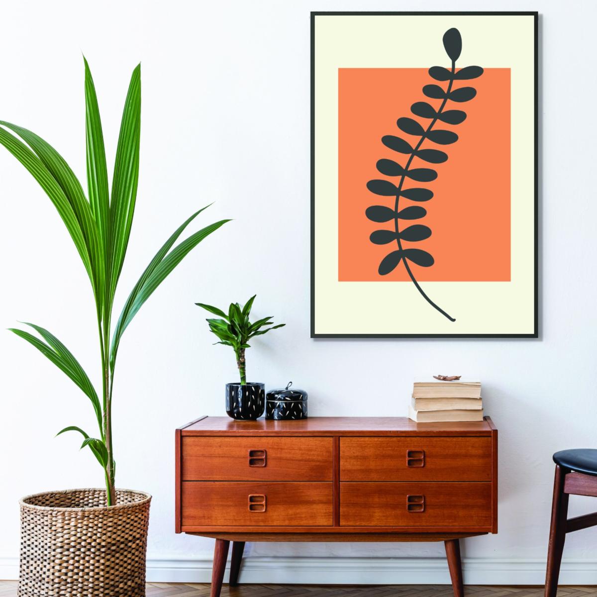 Yellow / Orange Abstract Minimal Plants #3 Small Stanley Print House – image 3