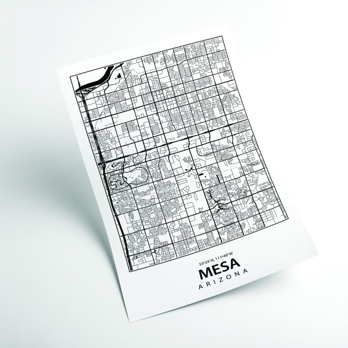 Black Map Of Mesa Arizona Medium Stanley Print House – image 2