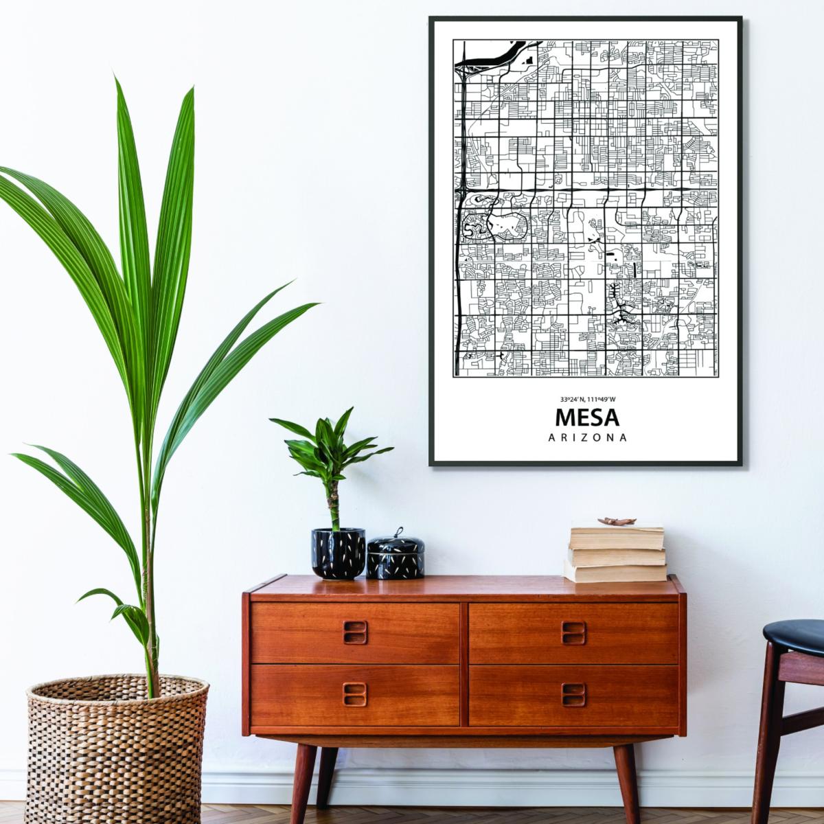 Black Map Of Mesa Arizona Medium Stanley Print House – image 3