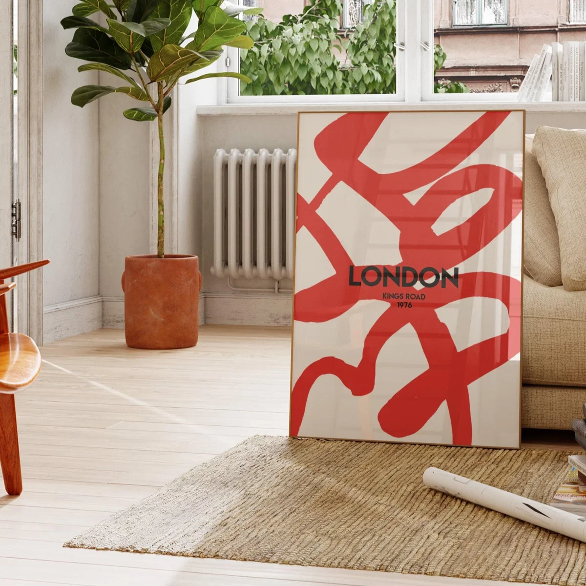 Red Exclusive London Abstract Giclée Art Print A2 | A2 | 420 X 594Mm | Fanclub – image 3