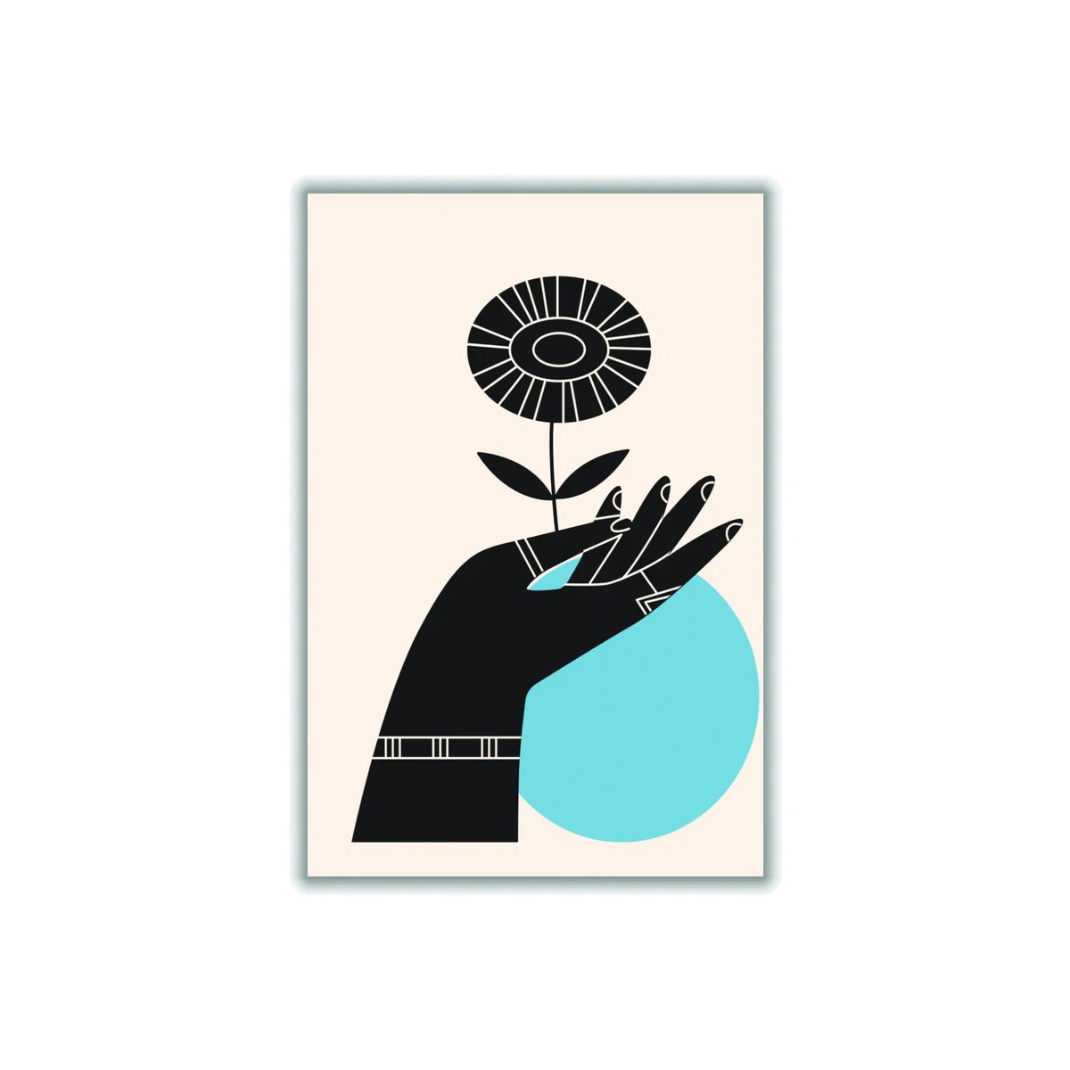 Blue Abstract Hand Iii A1 594 X 841Mm Stanley Print House – image 1