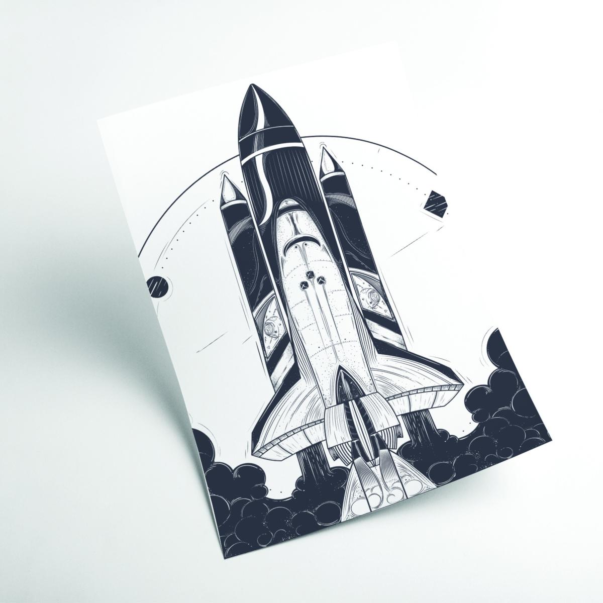 Black Blastoff! Medium Stanley Print House – image 2