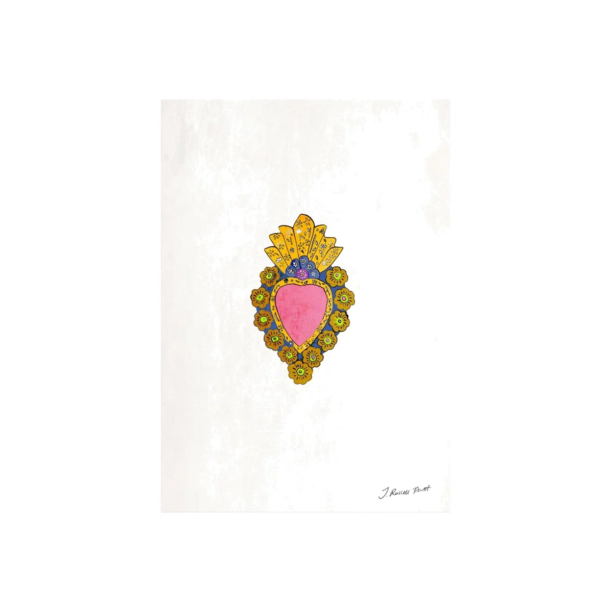 Pink / Purple The Mexican Heart Limited Edition Signed Print Jessica Russell Flint – image 1