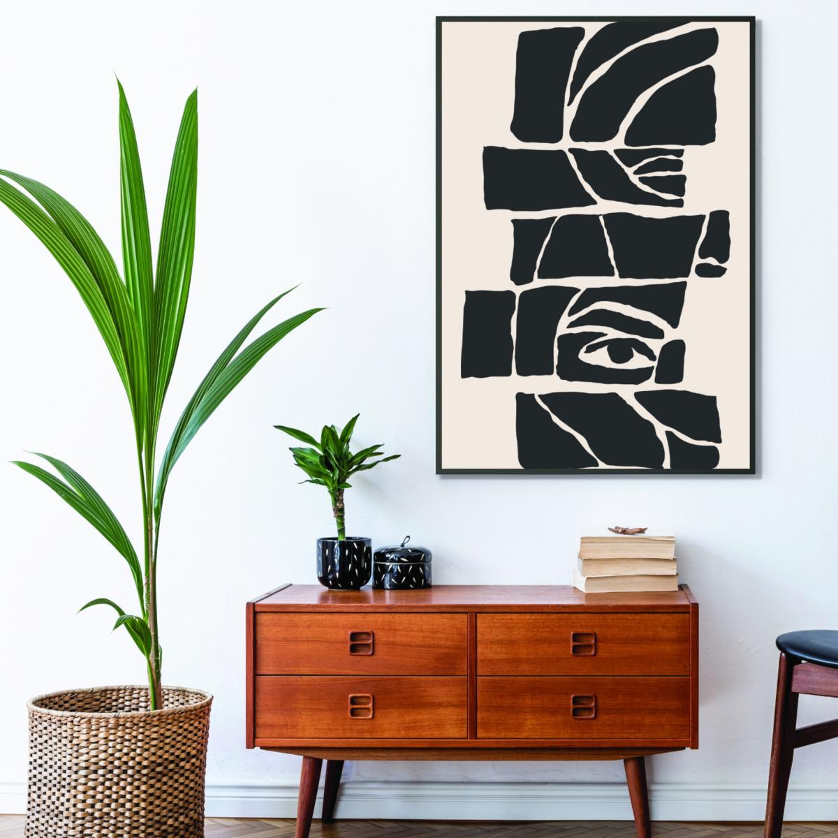 Black Abstract Face #7 Extra Large Stanley Print House – image 3