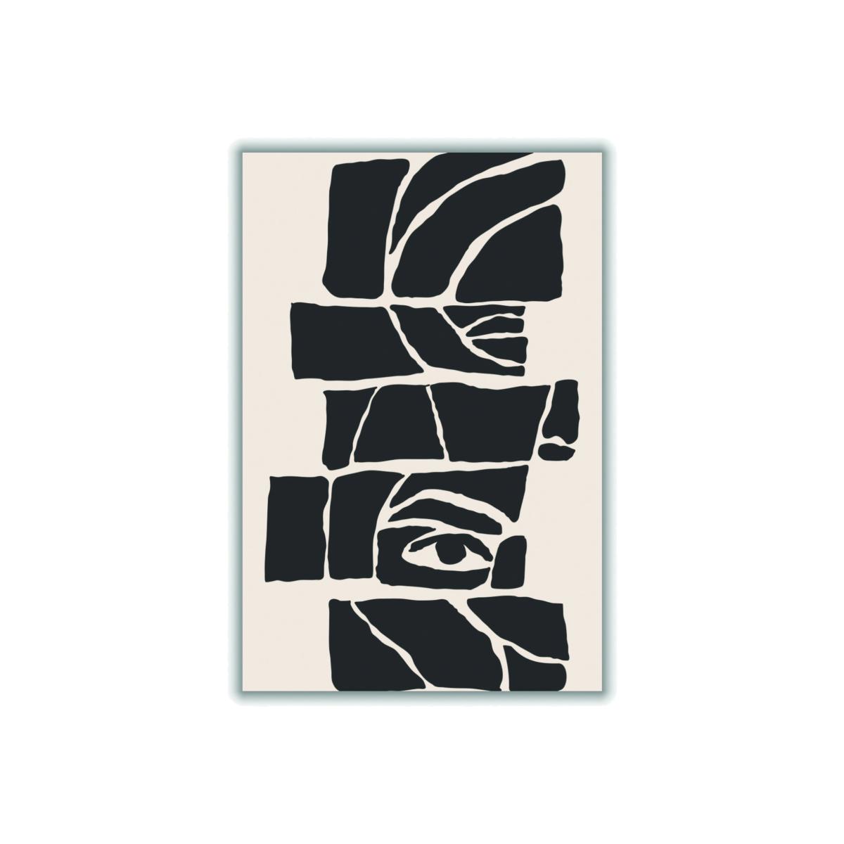Black Abstract Face #7 Extra Large Stanley Print House – image 1