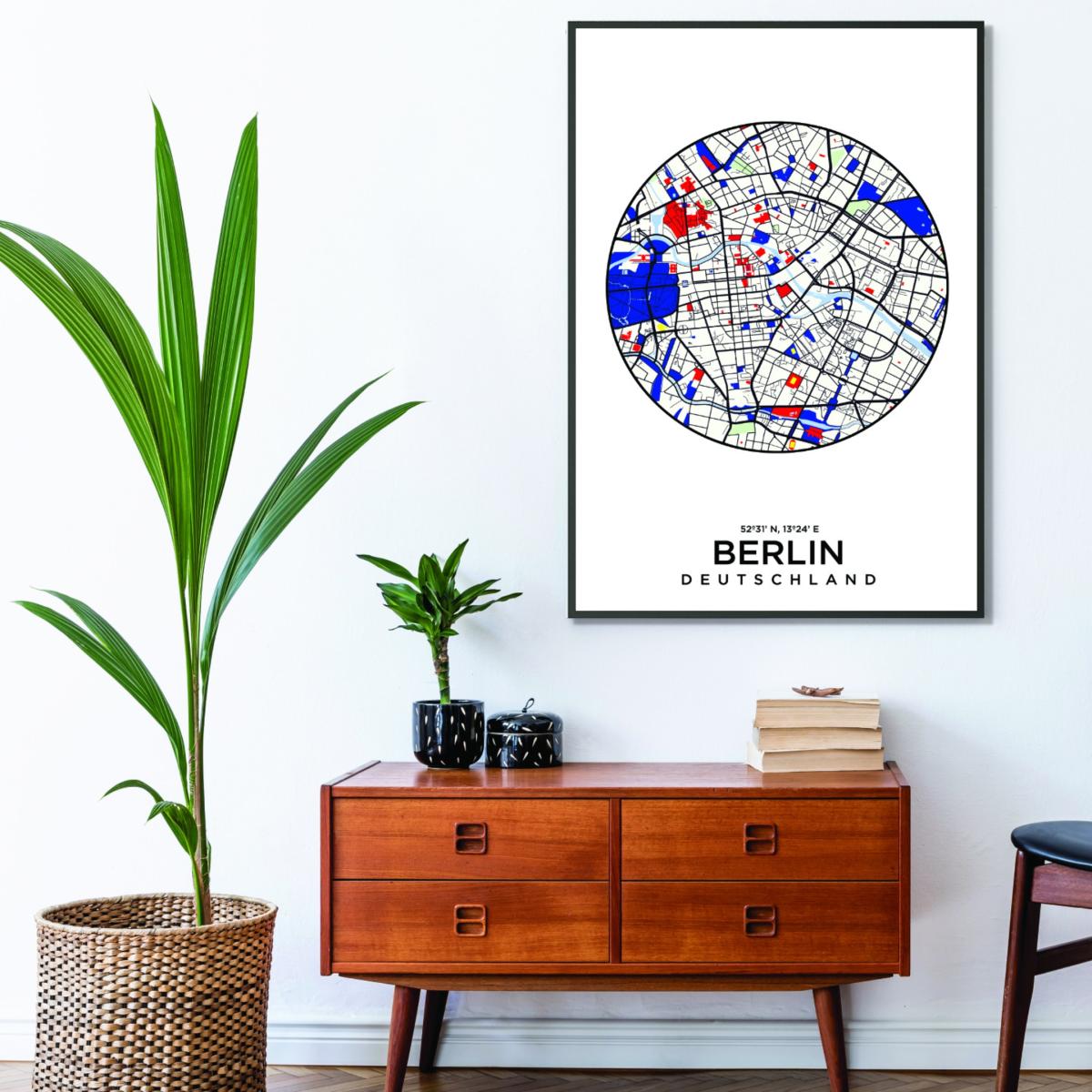 Blue Map Of Berlin 1 Large Stanley Print House – image 3