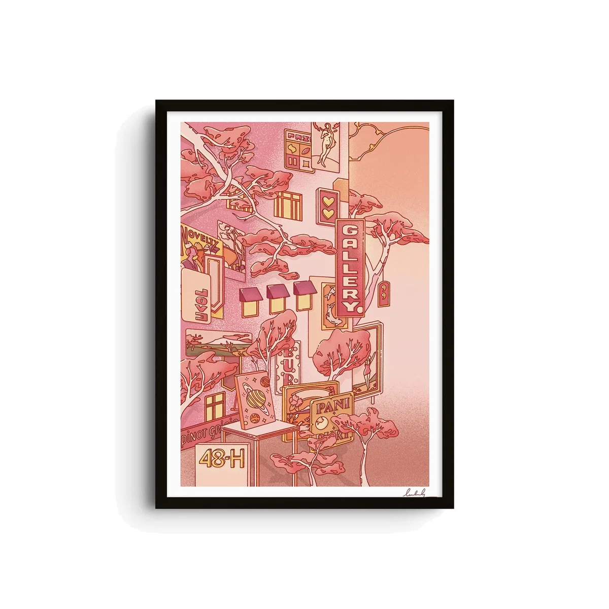 Neutrals / Gold / Yellow Sunset - Forest Of Consumables I - Giclee Fine Art Print - Small | A3 | 297 X 420Mm | East Side Studio London – image 1
