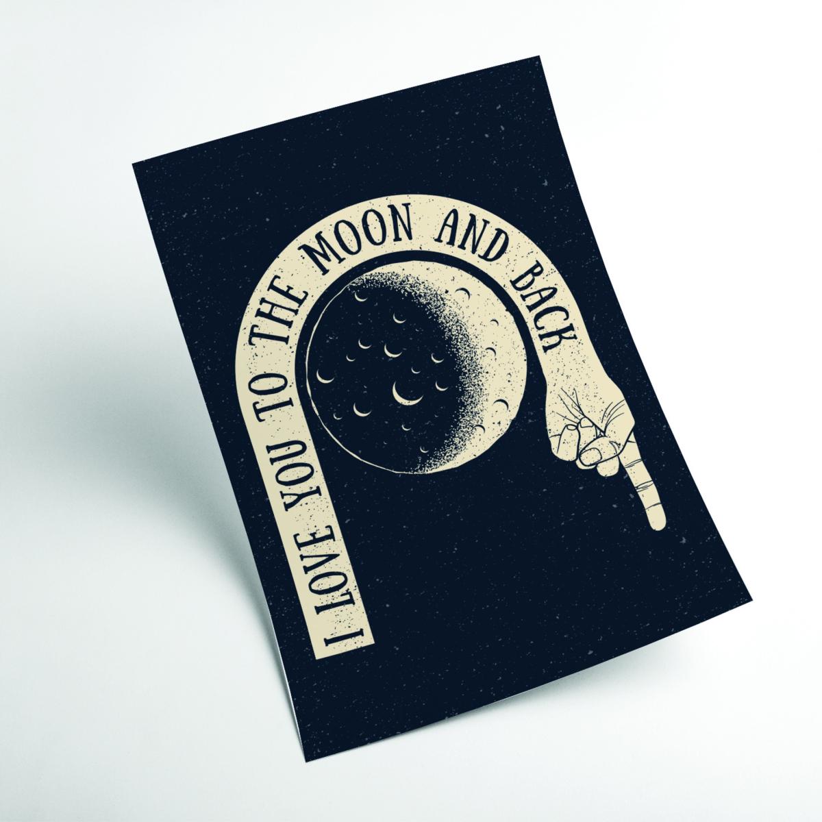 Neutrals I Love You To The Moon And Back A2 420 X 594Mm Stanley Print House – image 2
