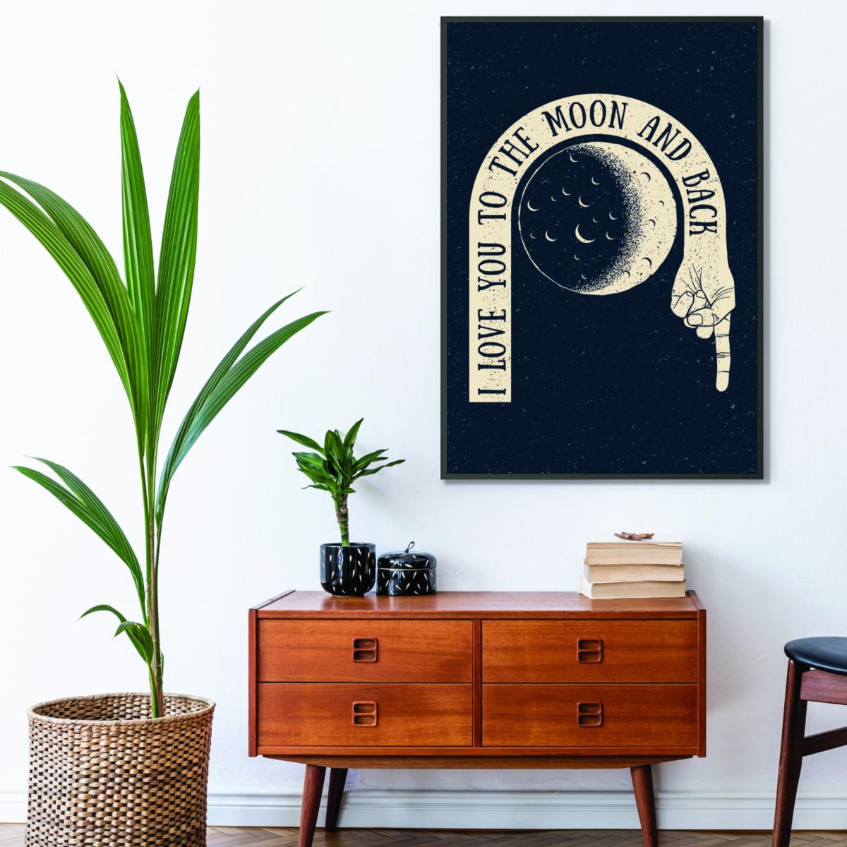 Neutrals I Love You To The Moon And Back A2 420 X 594Mm Stanley Print House – image 3