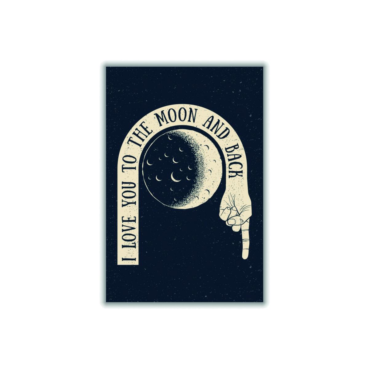 Neutrals I Love You To The Moon And Back A2 420 X 594Mm Stanley Print House – image 1