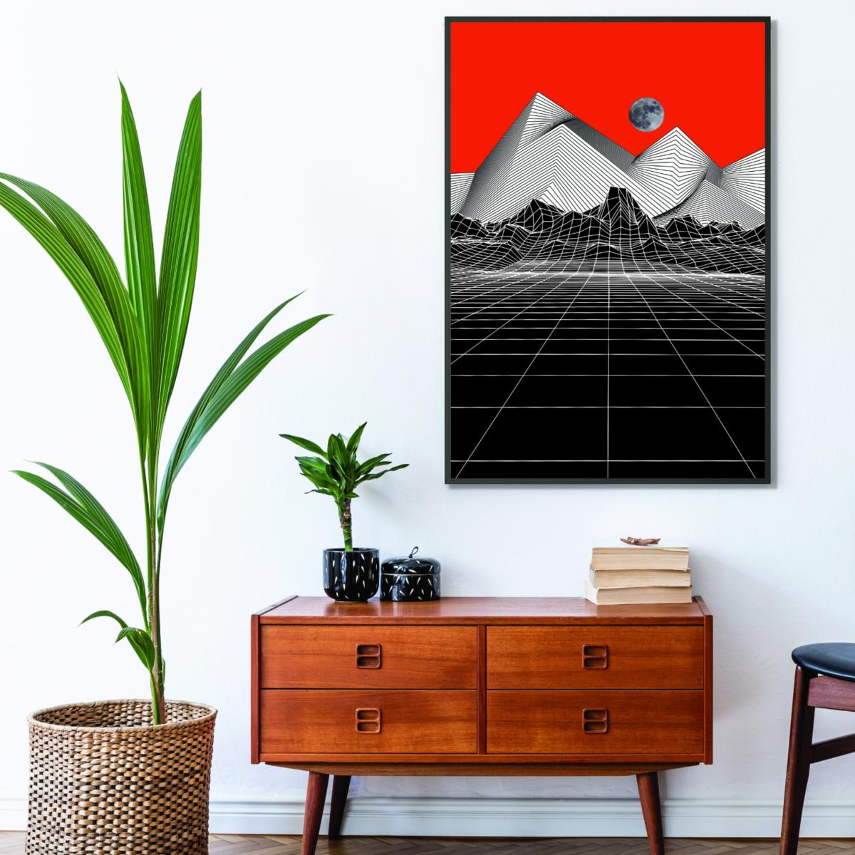 Moon Rise Red A1 594 X 841Mm Stanley Print House – image 3