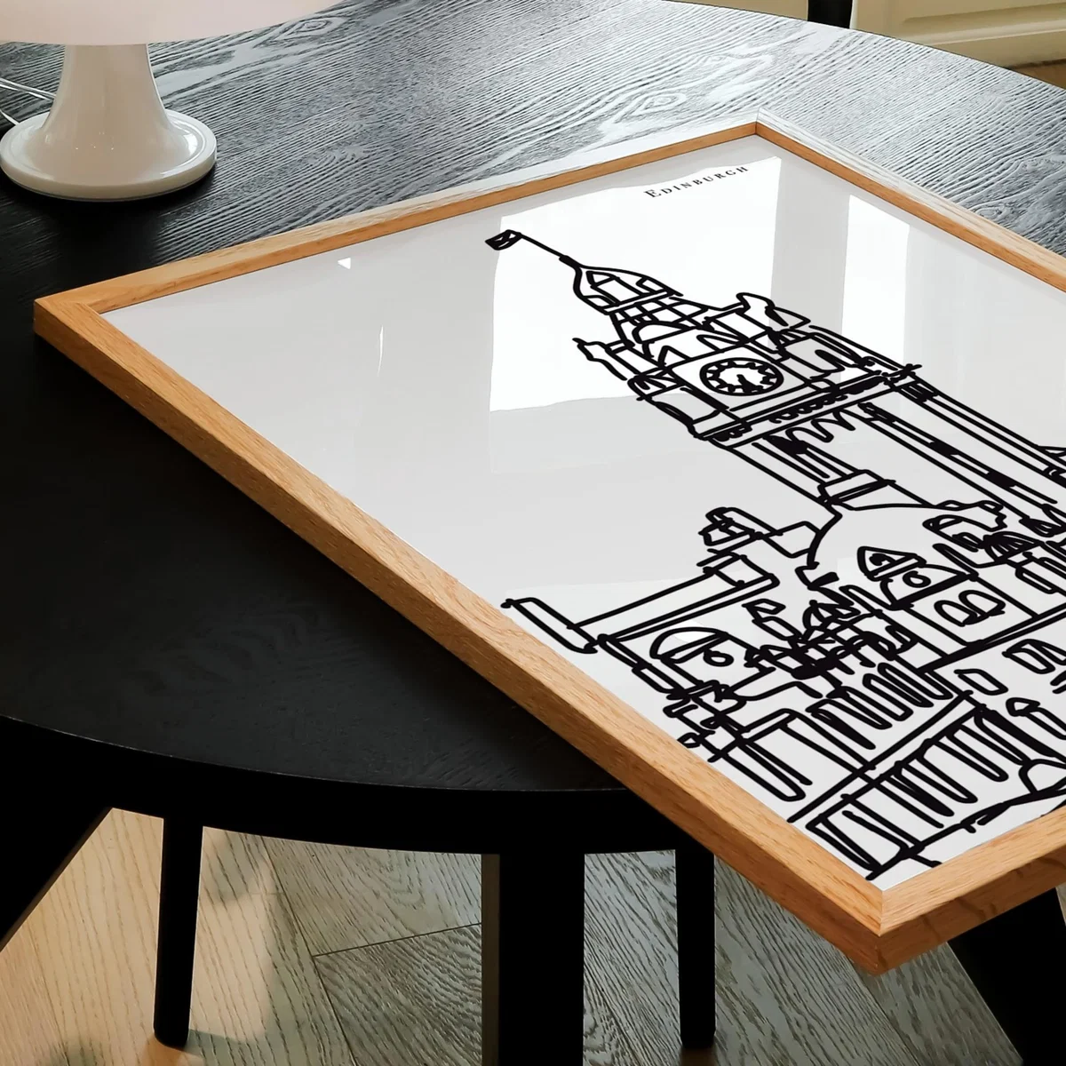 Black / White Edinburgh Art Print - A3 | A3 | 297 X 420Mm | Natalie Cass Art – image 3