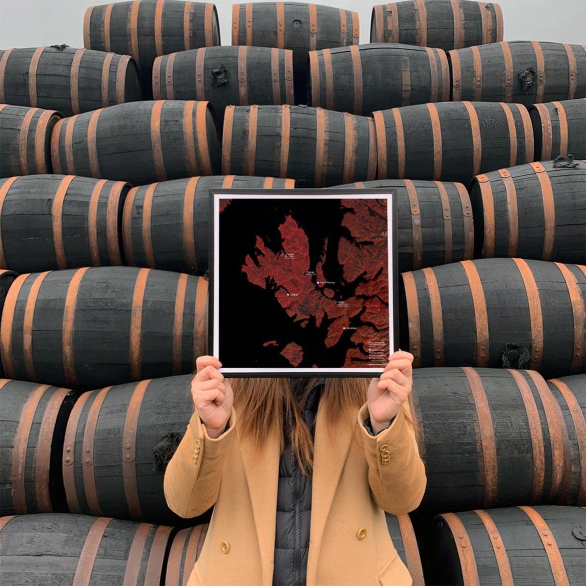 Black / Red Whisky Distillery Map Of Isle Of Skye & Raasay, Scotland Studio Story – image 4