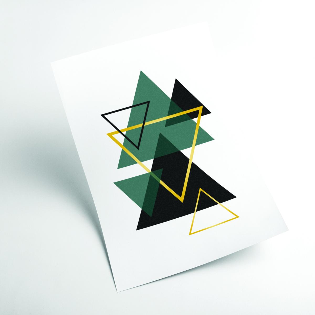 Black Minimal Triangle Collection 2 Extra Large Stanley Print House – image 2
