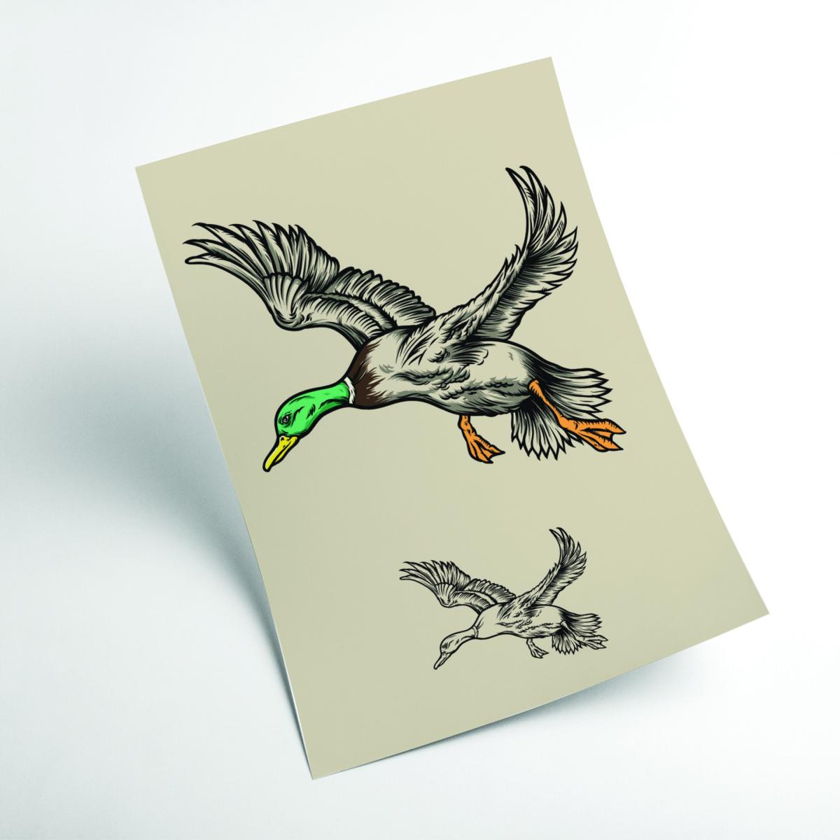 Neutrals Flying Ducks Small Stanley Print House – image 2