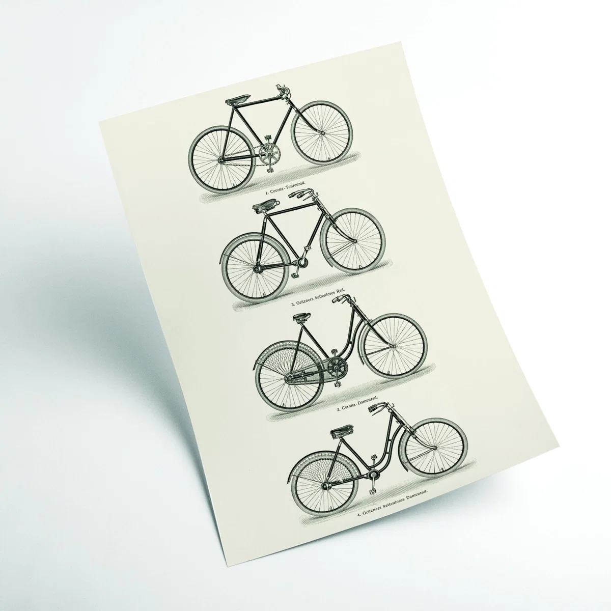 Neutrals Various Bicycles Ii A3 297 X 420Mm Stanley Print House – image 2