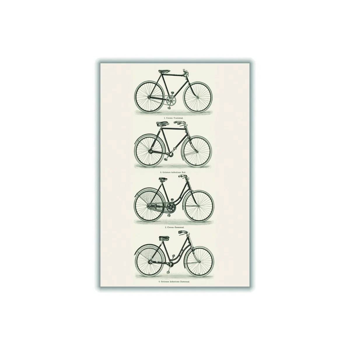 Neutrals Various Bicycles Ii A3 297 X 420Mm Stanley Print House – image 1