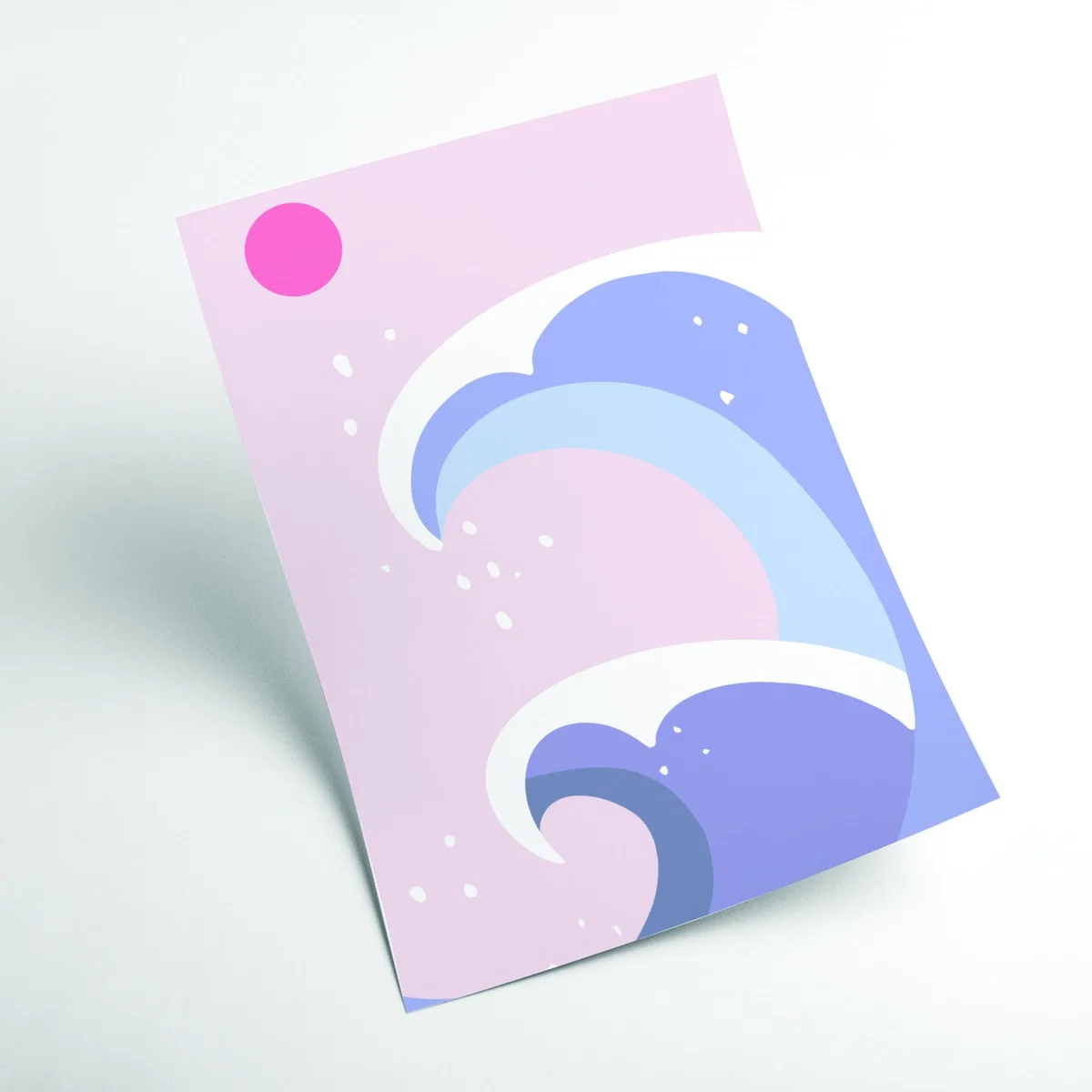 Pink / Purple Ocean Waves #4 A3 297 X 420Mm Stanley Print House – image 2
