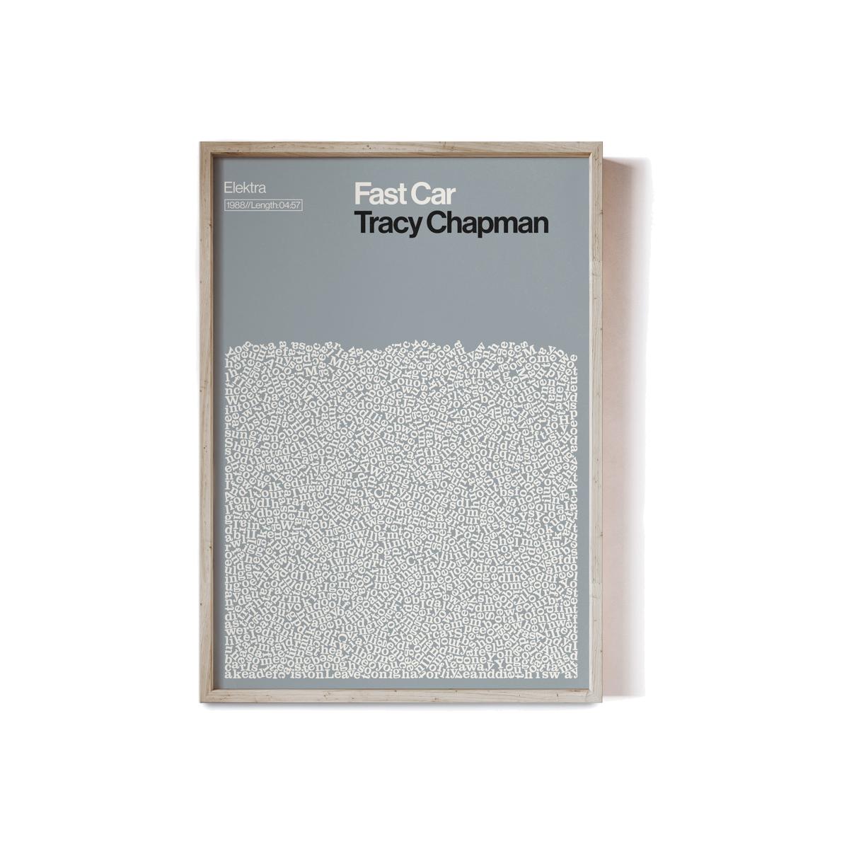 Fast Car - Tracy Chapman - Multicolour, Neutrals A0 841 X 1189Mm Reign & Hail – image 1