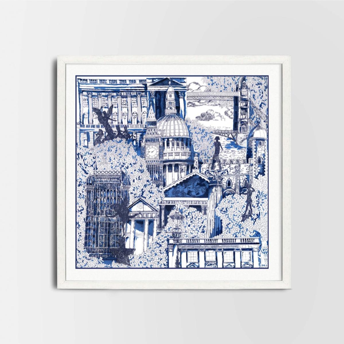 Blue / White Blue London Design Print Richard Allan London – image 2