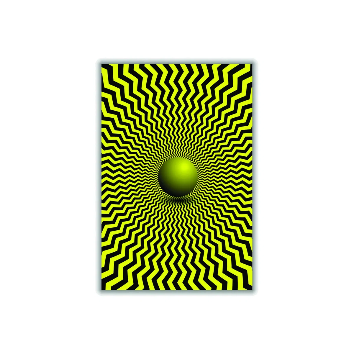 Yellow / Orange Optical Illusion A1 594 X 841Mm Stanley Print House – image 1