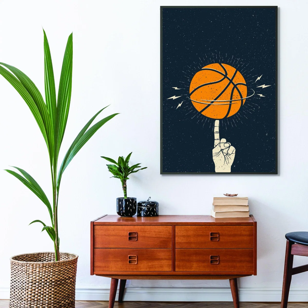 Yellow / Orange Basketball Is Fun A1 594 X 841Mm Stanley Print House – image 3
