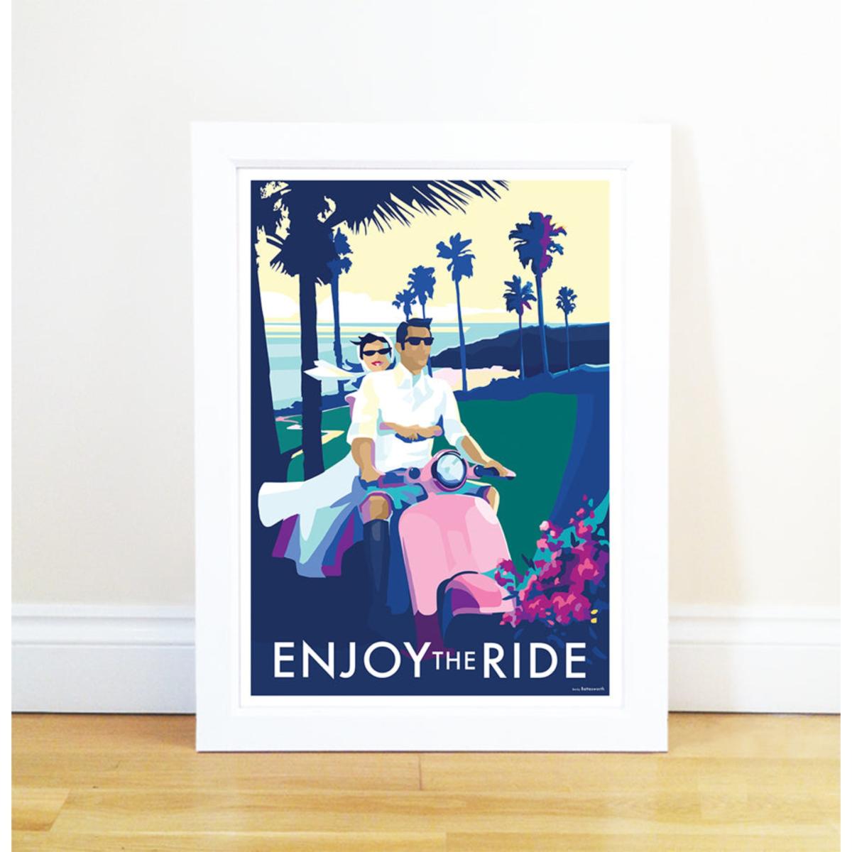 Enjoy The Ride Vintage Style Quote Print | A4 | 210 X 297Mm | Becky Bettesworth – image 2