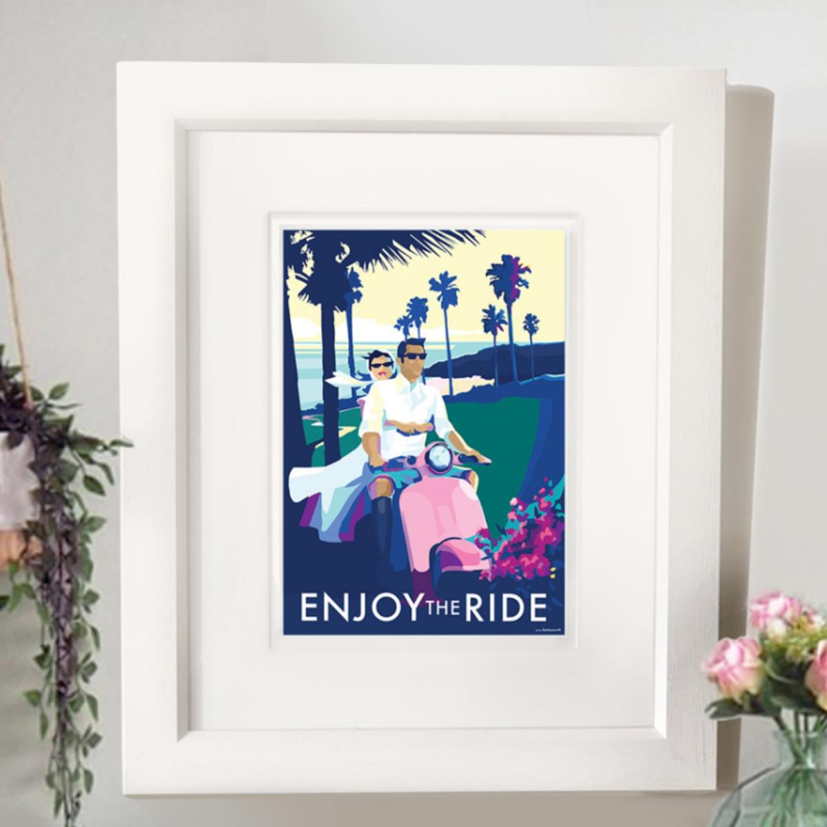 Enjoy The Ride Vintage Style Quote Print | A4 | 210 X 297Mm | Becky Bettesworth – image 3