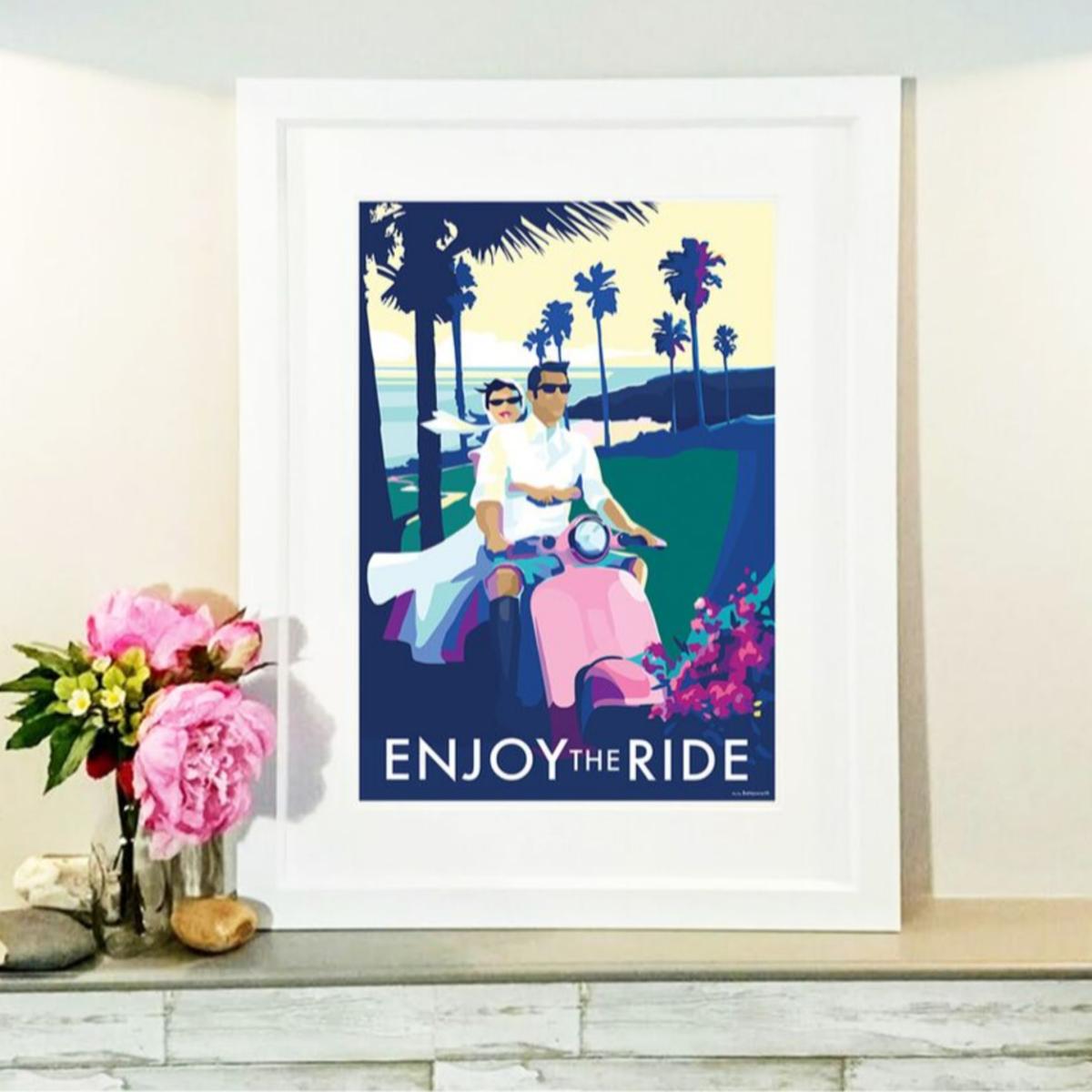 Enjoy The Ride Vintage Style Quote Print | A4 | 210 X 297Mm | Becky Bettesworth – image 4