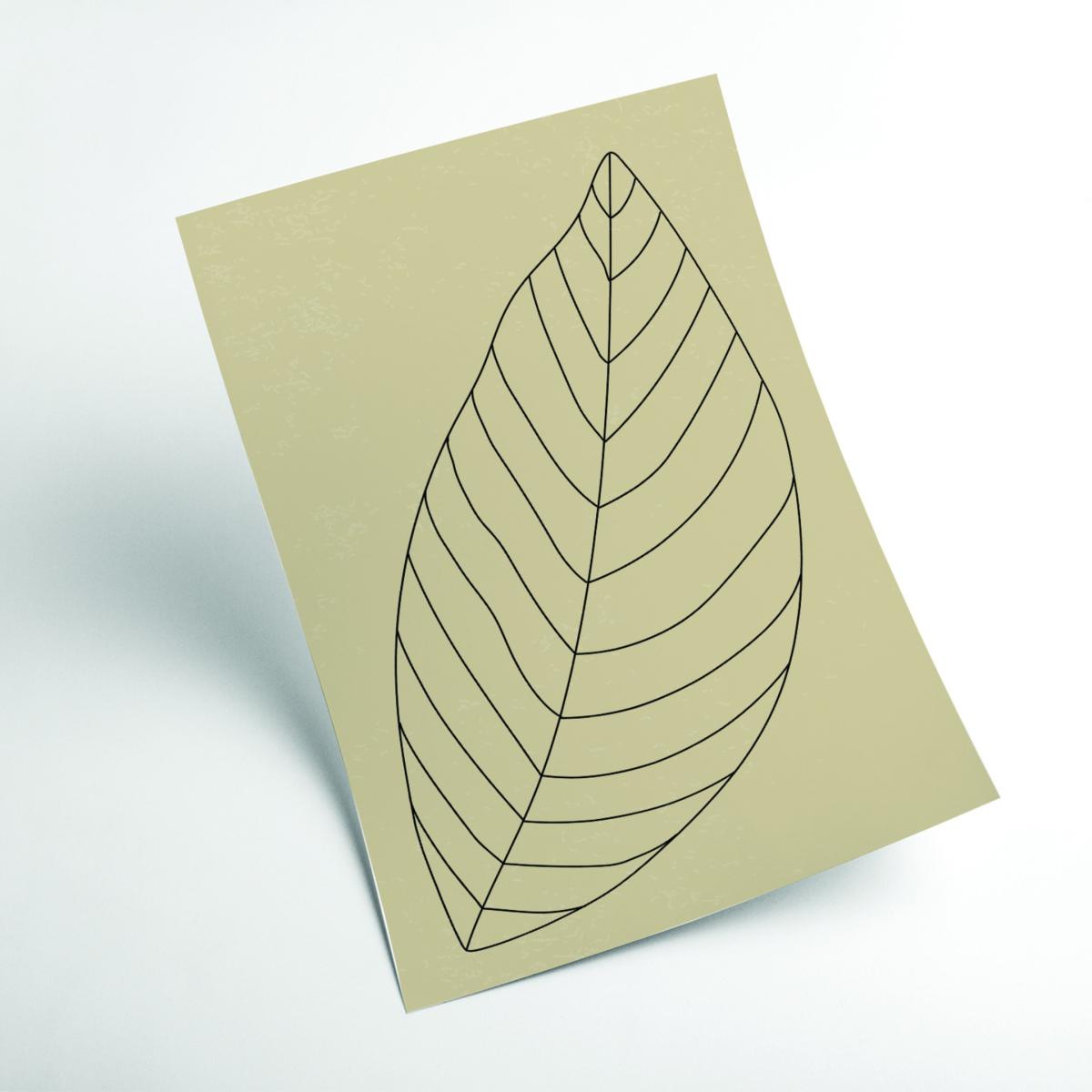 Black Minimal Leaves #3 Small Stanley Print House – image 2