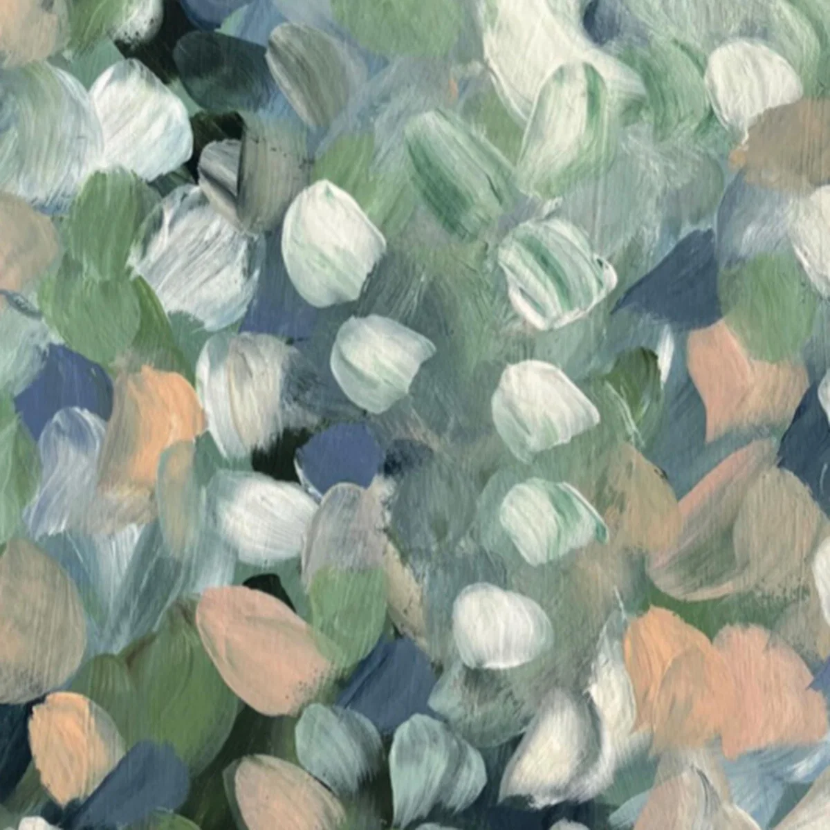 Green / Neutrals Scattered Petals Abstract Print A3 297 X 420Mm Emily M Art & Design – image 3