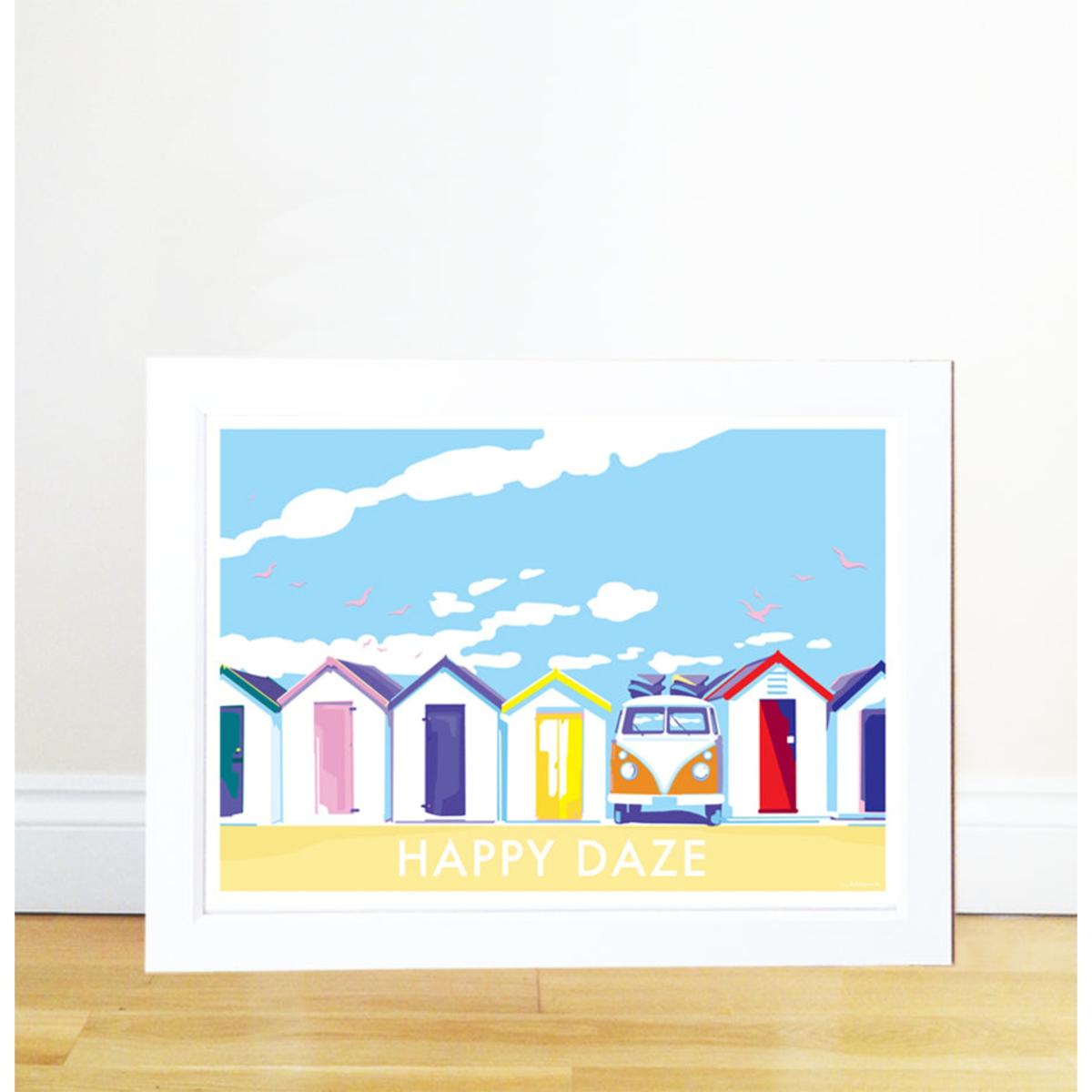 Happy Daze Vintage Style Quote Print | A4 | 210 X 297Mm | Becky Bettesworth – image 2