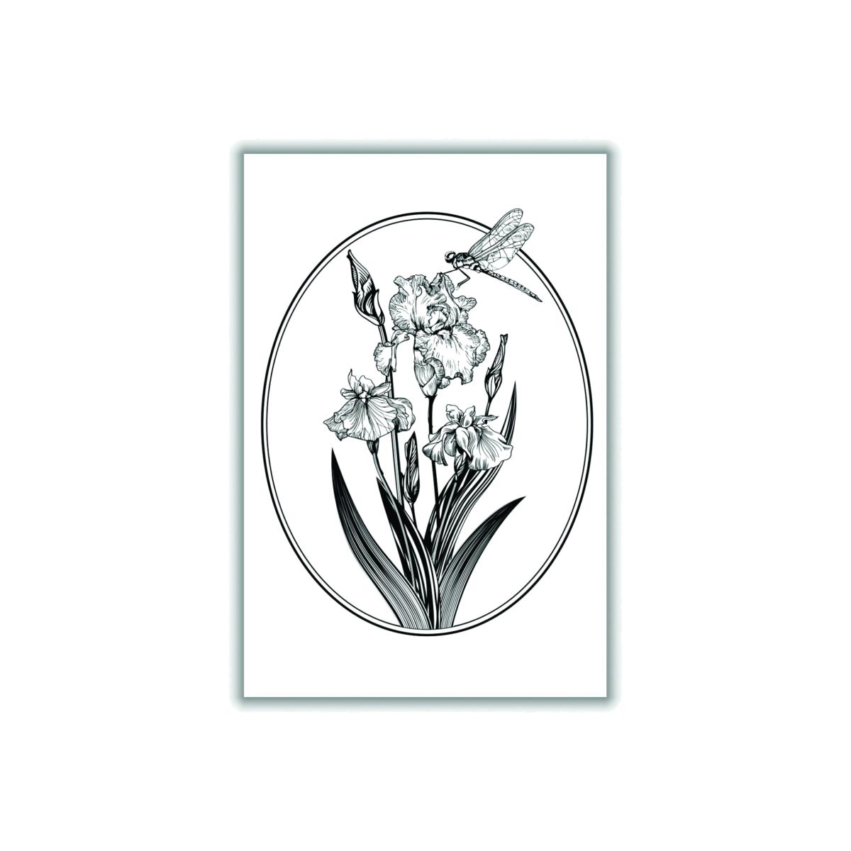 Grey Vintage Beautiful Flower A1 594 X 841Mm Stanley Print House – image 1