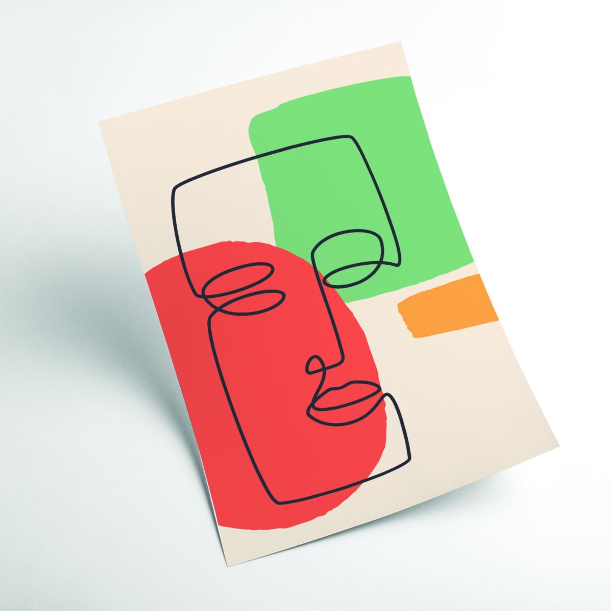 Abstract Color Faces #2 A4 210 X 297Mm Stanley Print House – image 2