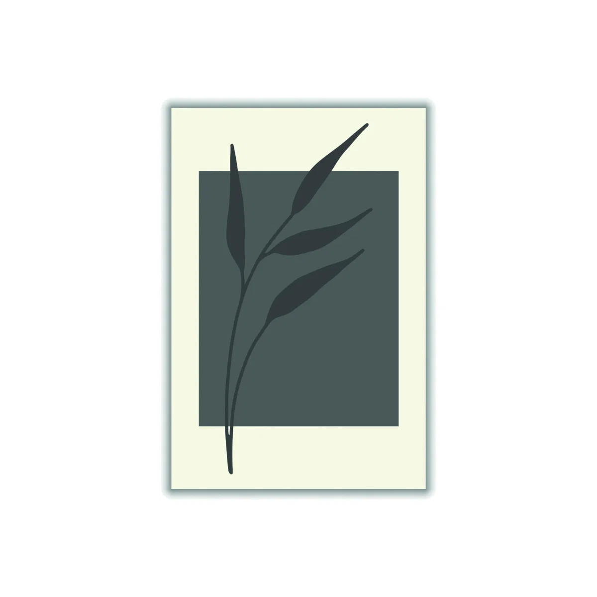 Grey Abstract Minimal Plants #4 Xxs Stanley Print House – image 1