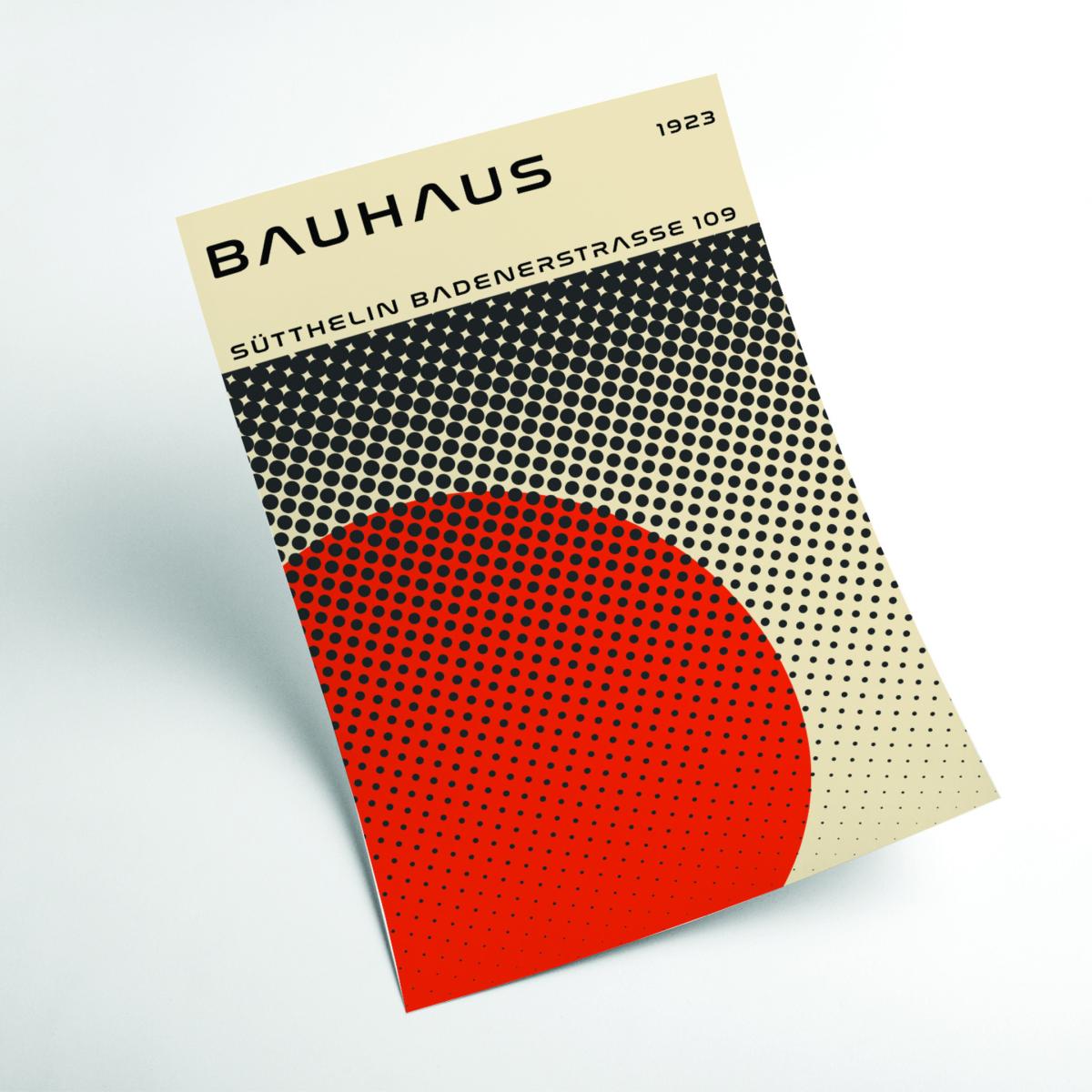 Bauhaus Geometric Red Vibe Ii A2 420 X 594Mm Stanley Print House – image 2
