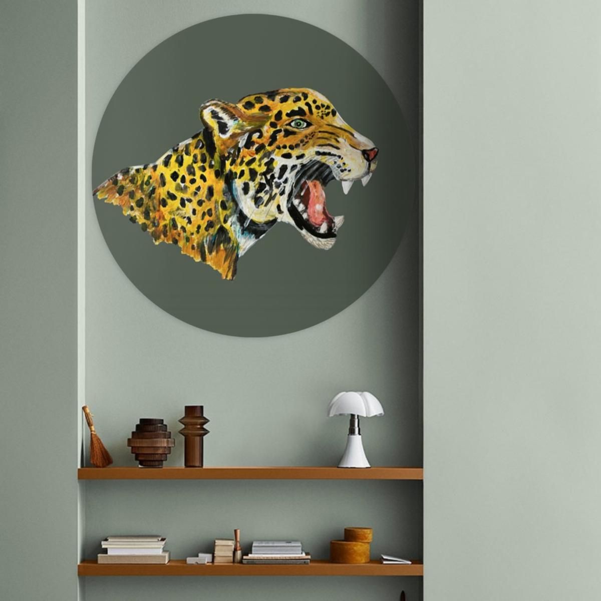 Yellow / Orange Circle Wall Sticker Panther Catchii – image 2