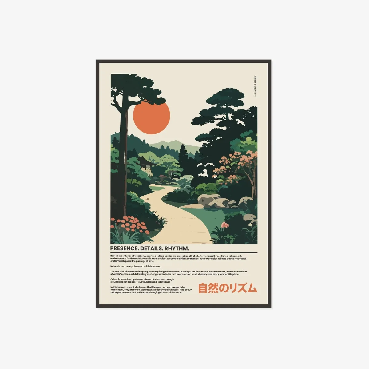 One Japan Presence & Rhythm Matte Art Print | A4 | 210 X 297Mm | Anchor & Crew