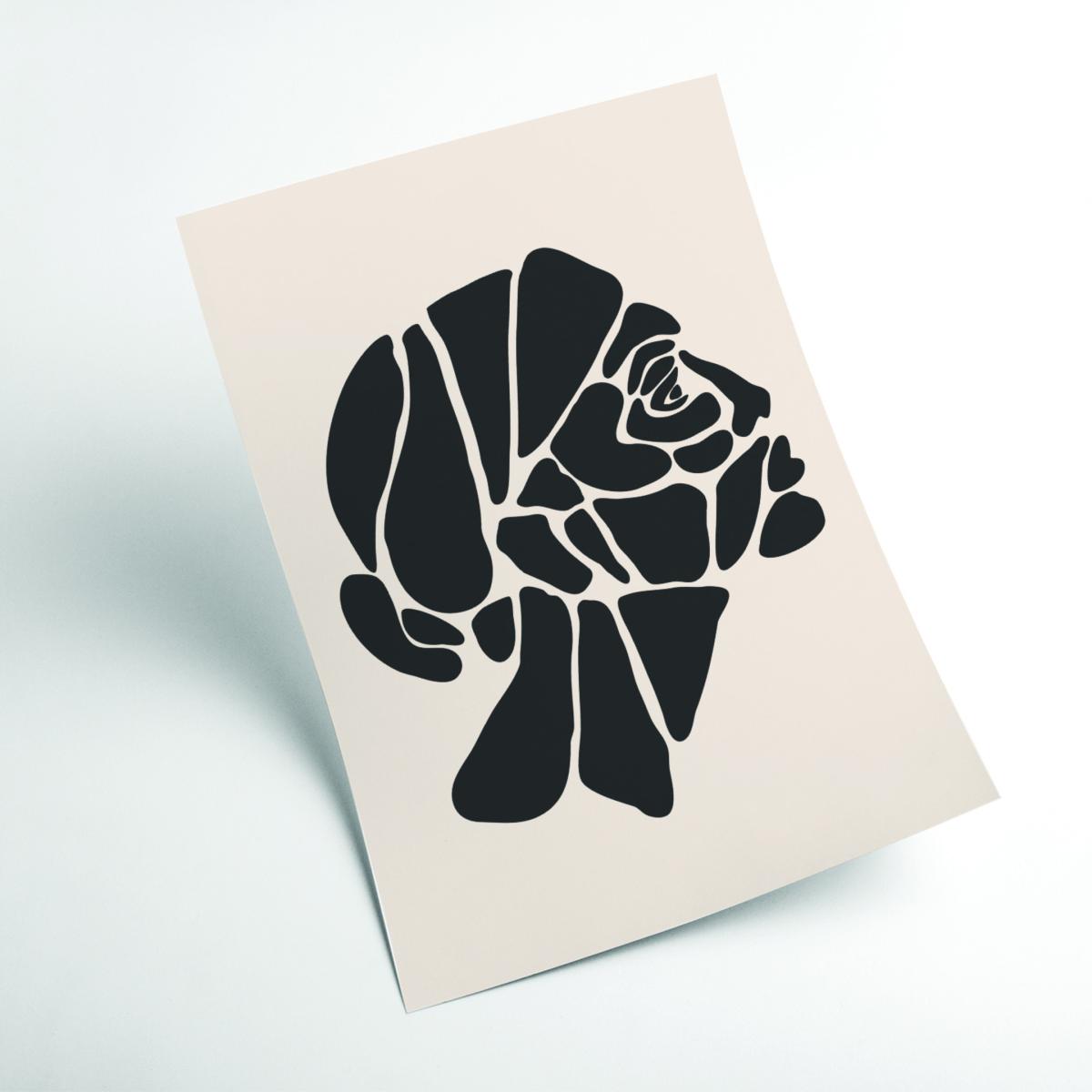 Black Abstract Face Series #4 Large Stanley Print House – image 2