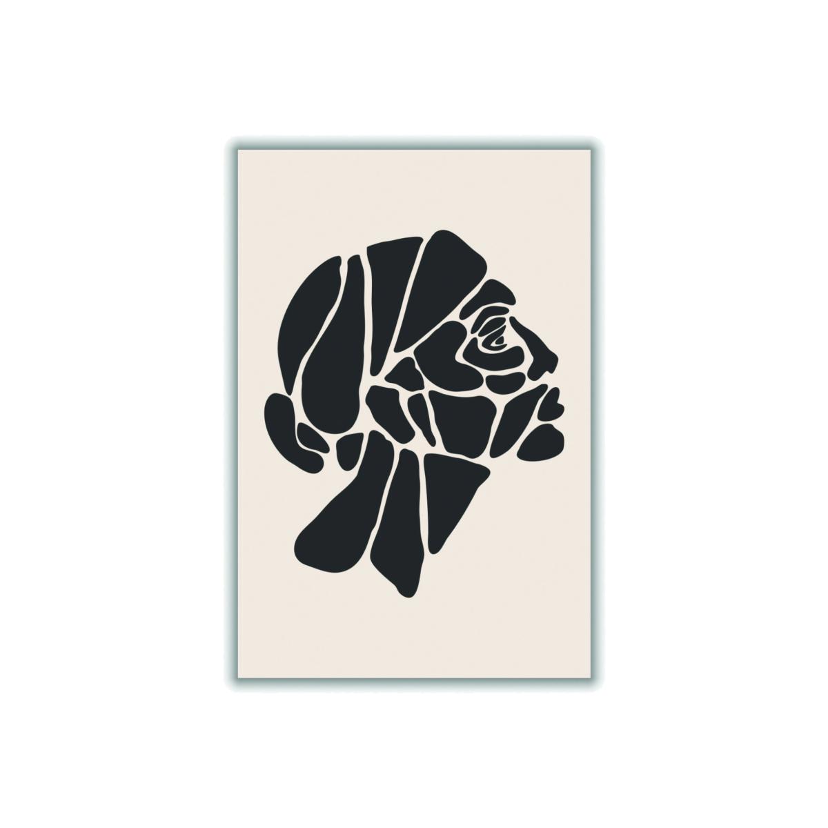 Black Abstract Face Series #4 Large Stanley Print House – image 1