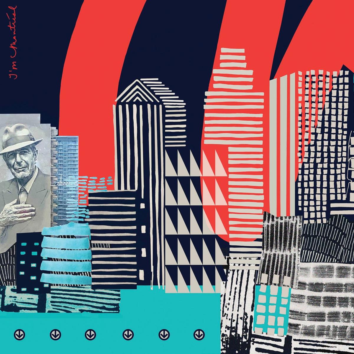 Blue / Black / White Montreal Cityscape: Urban Skyline Art Print Awol – image 4