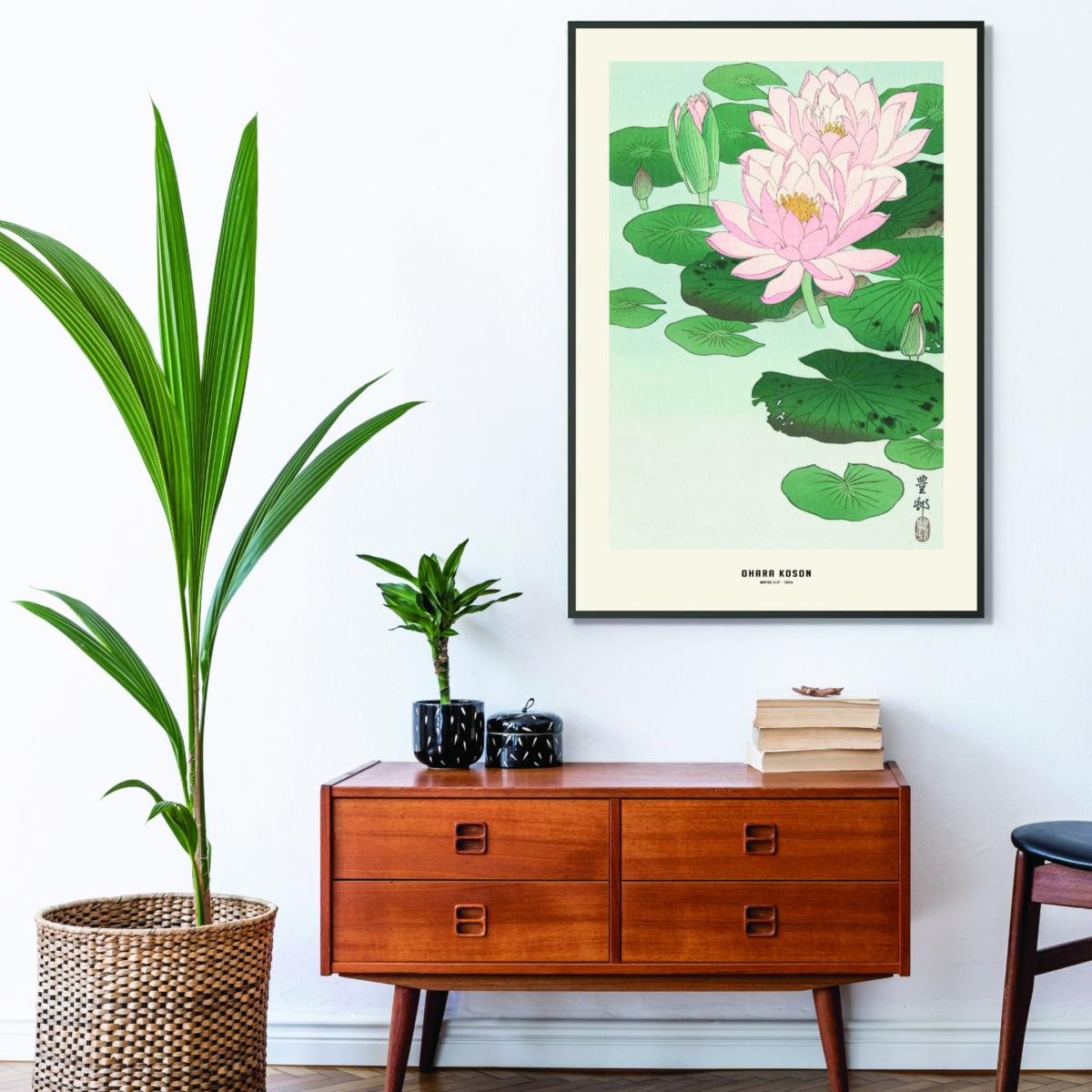 Green Ohara Koson - Water Lily A2 420 X 594Mm Stanley Print House – image 3