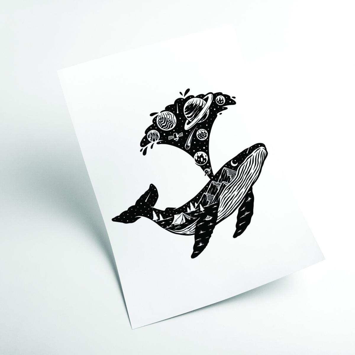 Black Humpback Universe Large Stanley Print House – image 2